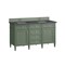 James Martin Vanities Brittany 60in Double Vanity, Smokey Celadon w/ 3 CM Charcoal Soapstone Top 650-V60D-SC-3CSP - alternate 2